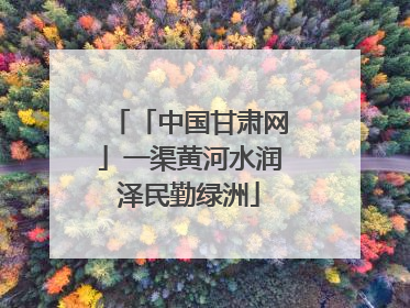 「中国甘肃网」一渠黄河水润泽民勤绿洲