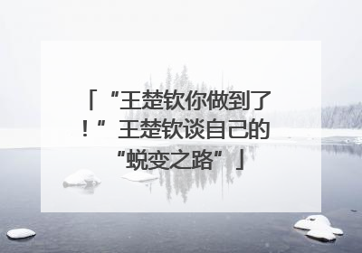 “王楚钦你做到了！”王楚钦谈自己的“蜕变之路”