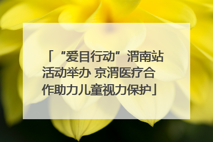 “爱目行动”渭南站活动举办 京渭医疗合作助力儿童视力保护