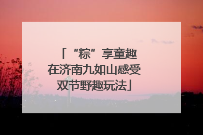 “粽”享童趣 在济南九如山感受双节野趣玩法