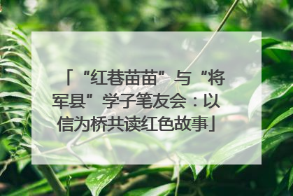 “红巷苗苗”与“将军县”学子笔友会：以信为桥共读红色故事