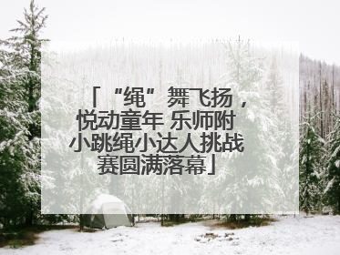 “绳”舞飞扬，悦动童年 乐师附小跳绳小达人挑战赛圆满落幕