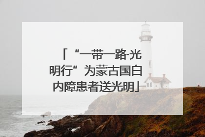 “一带一路·光明行”为蒙古国白内障患者送光明