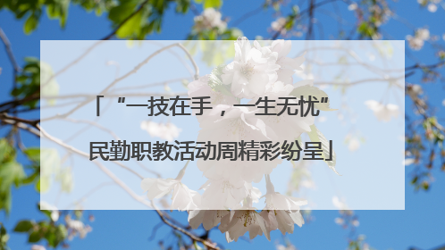 “一技在手，一生无忧” 民勤职教活动周精彩纷呈