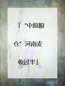 “中原粮仓”河南麦收过半