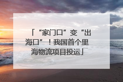 “家门口”变“出海口”！我国首个里海物流项目投运
