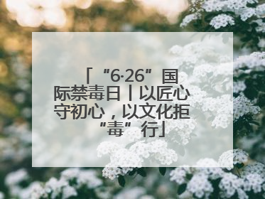 “6·26”国际禁毒日丨以匠心守初心，以文化拒“毒”行