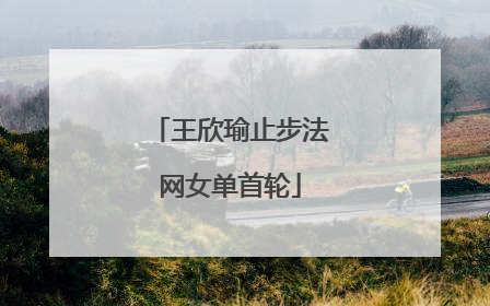 王欣瑜止步法网女单首轮