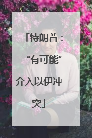 特朗普：“有可能”介入以伊冲突