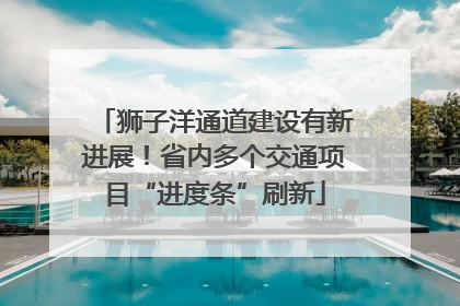 狮子洋通道建设有新进展！省内多个交通项目“进度条”刷新
