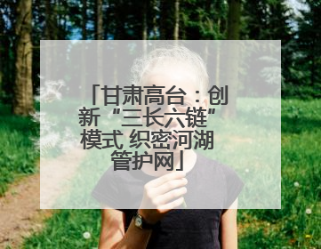 甘肃高台：创新“三长六链”模式 织密河湖管护网