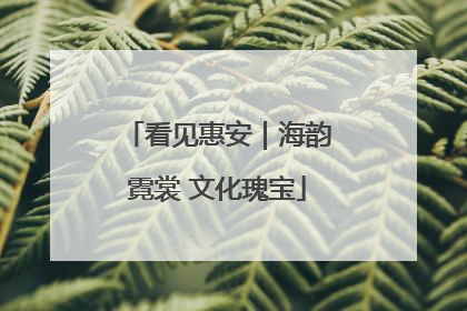 看见惠安｜海韵霓裳 文化瑰宝