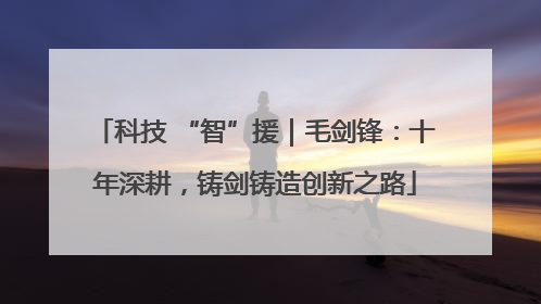 科技 “智”援｜毛剑锋：十年深耕，铸剑铸造创新之路