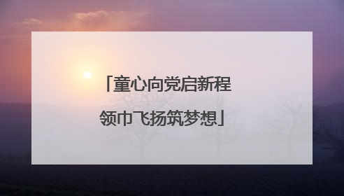 童心向党启新程 领巾飞扬筑梦想