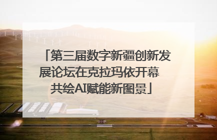 第三届数字新疆创新发展论坛在克拉玛依开幕 共绘AI赋能新图景