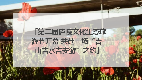 第二届庐陵文化生态旅游节开幕 共赴一场“吉山吉水吉安游”之约