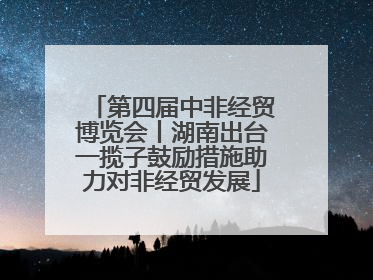 第四届中非经贸博览会丨湖南出台一揽子鼓励措施助力对非经贸发展