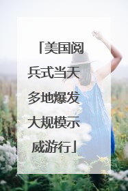 美国阅兵式当天多地爆发大规模示威游行
