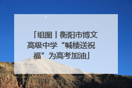 组图丨衡阳市博文高级中学“喊楼送祝福”为高考加油