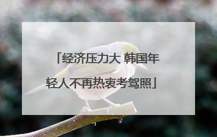 经济压力大 韩国年轻人不再热衷考驾照