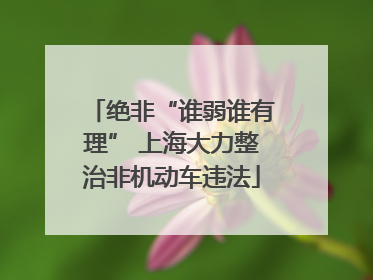 绝非“谁弱谁有理” 上海大力整治非机动车违法