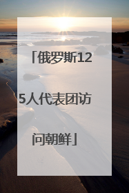 俄罗斯125人代表团访问朝鲜