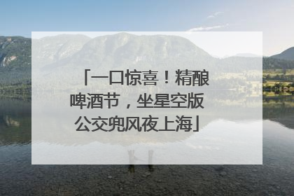 一口惊喜！精酿啤酒节，坐星空版公交兜风夜上海