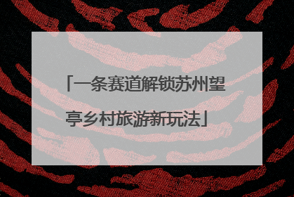 一条赛道解锁苏州望亭乡村旅游新玩法