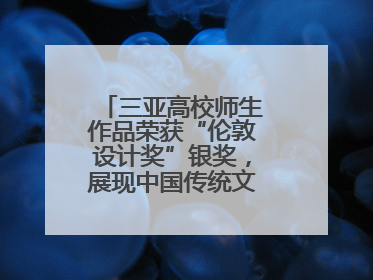三亚高校师生作品荣获“伦敦设计奖”银奖，展现中国传统文化创新魅力