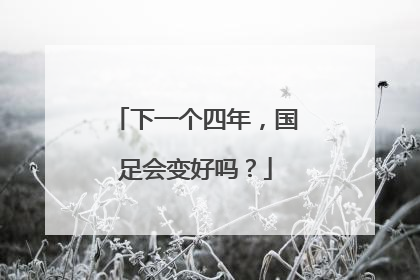 下一个四年，国足会变好吗？