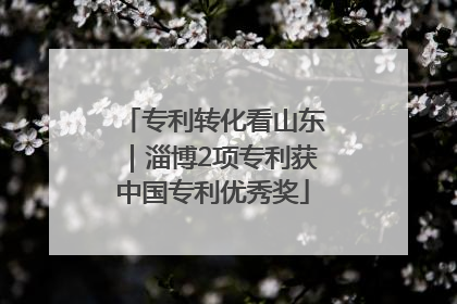 专利转化看山东｜淄博2项专利获中国专利优秀奖