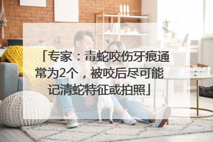 专家：毒蛇咬伤牙痕通常为2个，被咬后尽可能记清蛇特征或拍照
