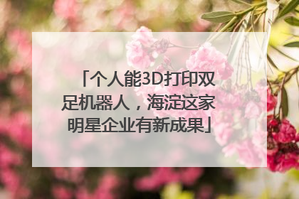 个人能3D打印双足机器人，海淀这家明星企业有新成果