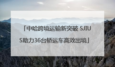 中哈跨境运输新突破 SJIUS助力36台轿运车高效出境