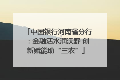 中国银行河南省分行:金融活水润沃野 创新赋能助“三农”