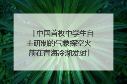中国首枚中学生自主研制的气象探空火箭在青海冷湖发射