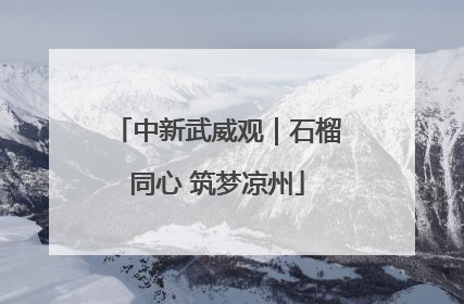 中新武威观｜石榴同心 筑梦凉州
