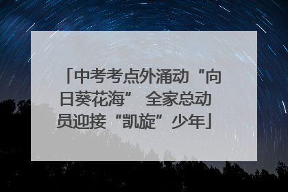 中考考点外涌动“向日葵花海” 全家总动员迎接“凯旋”少年