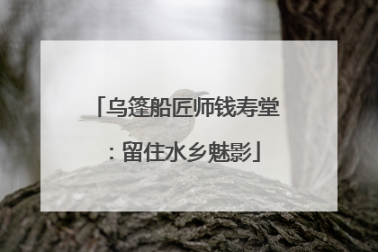 乌篷船匠师钱寿堂：留住水乡魅影