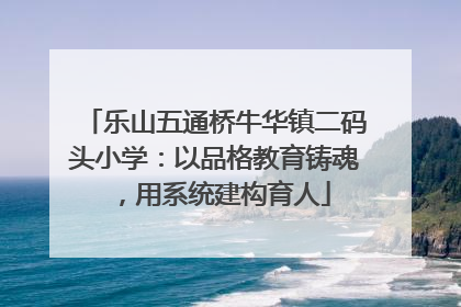 乐山五通桥牛华镇二码头小学：以品格教育铸魂，用系统建构育人