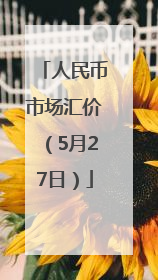 人民币市场汇价（5月27日）