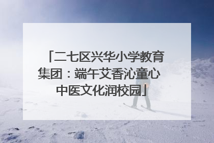 二七区兴华小学教育集团：端午艾香沁童心 中医文化润校园