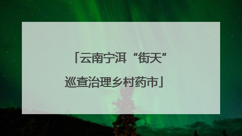 云南宁洱“街天”巡查治理乡村药市