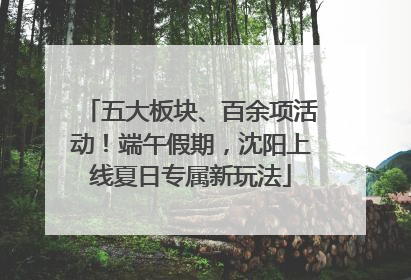 五大板块、百余项活动！端午假期，沈阳上线夏日专属新玩法