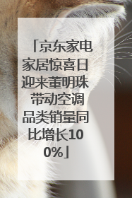 京东家电家居惊喜日迎来董明珠 带动空调品类销量同比增长100%