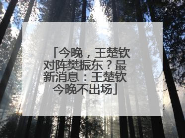 今晚，王楚钦对阵樊振东？最新消息：王楚钦今晚不出场