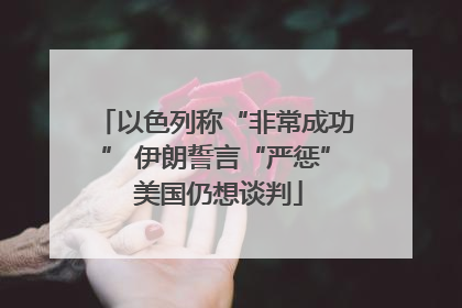 以色列称“非常成功” 伊朗誓言“严惩” 美国仍想谈判