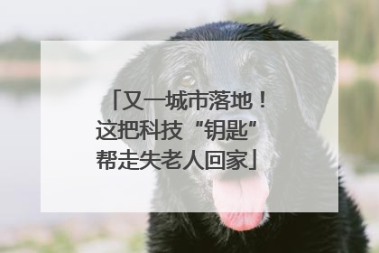 又一城市落地！这把科技“钥匙”帮走失老人回家