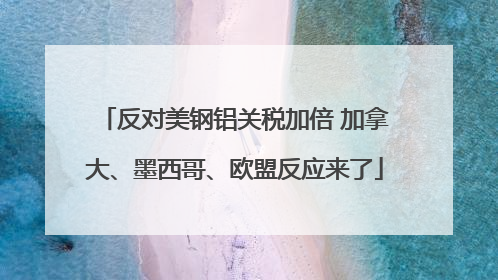 反对美钢铝关税加倍 加拿大、墨西哥、欧盟反应来了