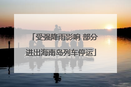 受强降雨影响 部分进出海南岛列车停运